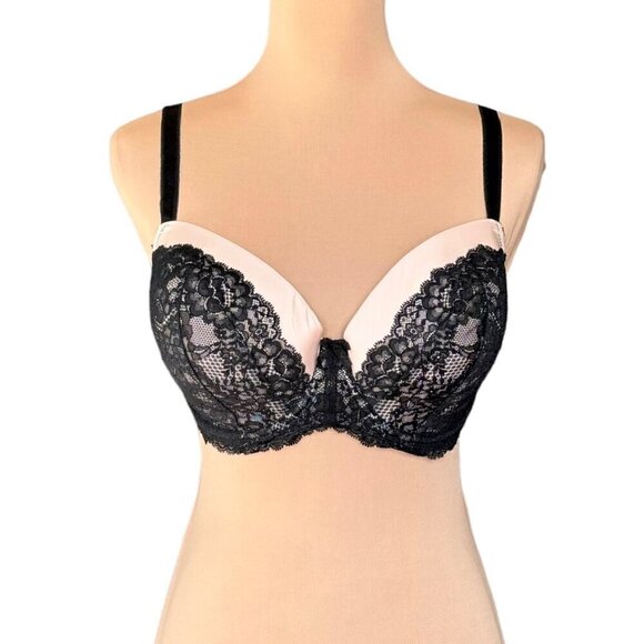 NWOT Victoria’s Secret Pink Black Lace Molded Cups Underwire Bra Sz. 36DDD - Picture 11 of 13